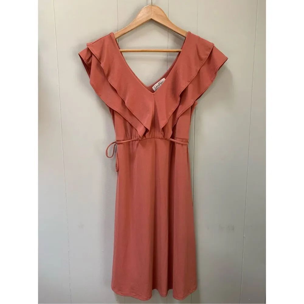 Jessica Simpson Maternity Ruffle Front Dress Small - Picture 3 of 6